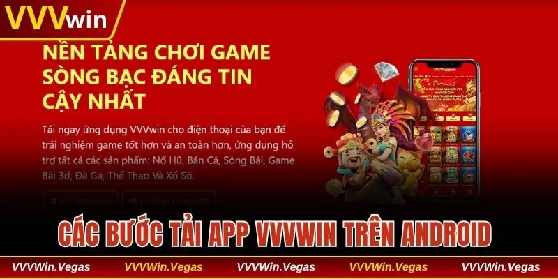 Cài đặt ứng dụng VVVwin trên Android khá đơn giản